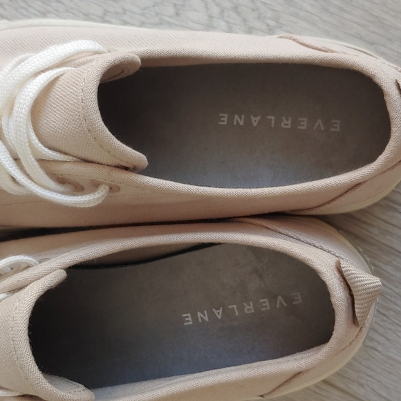 Everlane 100% Organic Canvas Cotton Platform Sneakers US women's 5 EUC - Picture 6 of 12
